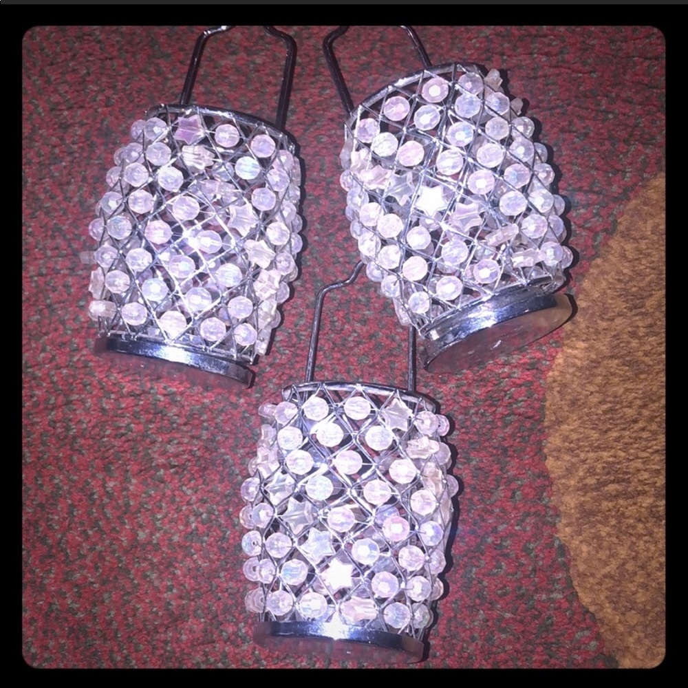 💎 Set of 3 Bling Votive Candle Holders 💎